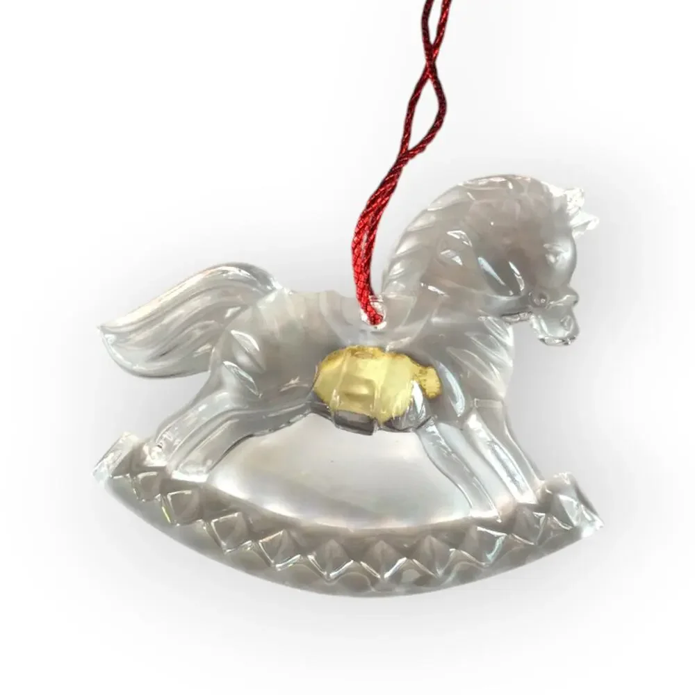 VTG Gorham Crystal Rocking Horse ornament - Vintage, West Germany